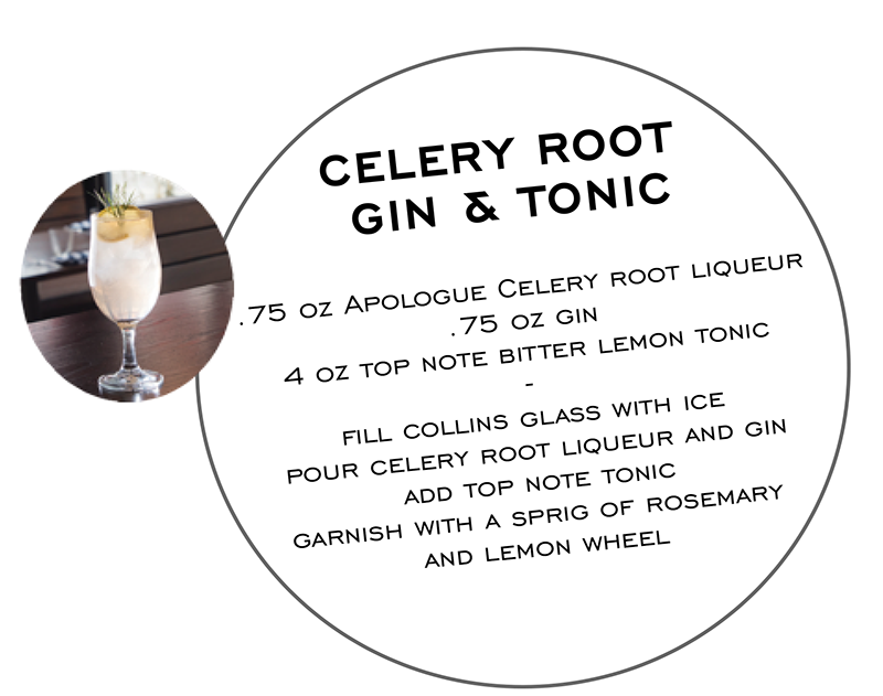 Celery Root Gin and Tonic