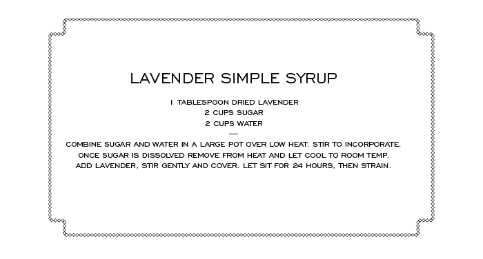 Lavender Simple Syrup